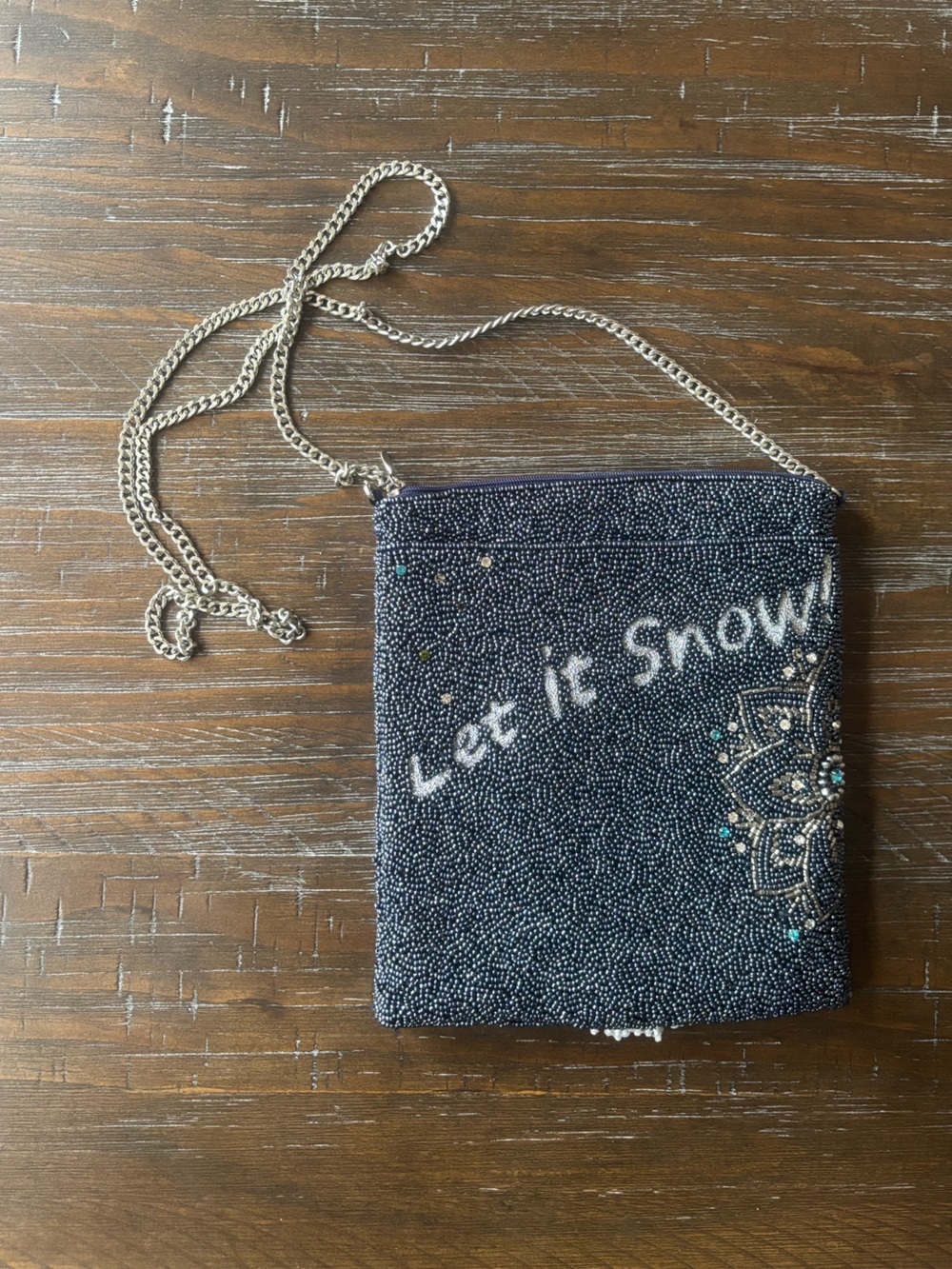 Mary Frances Let It Snow Snowman Beaded Crossbody - Picture 2 of 3